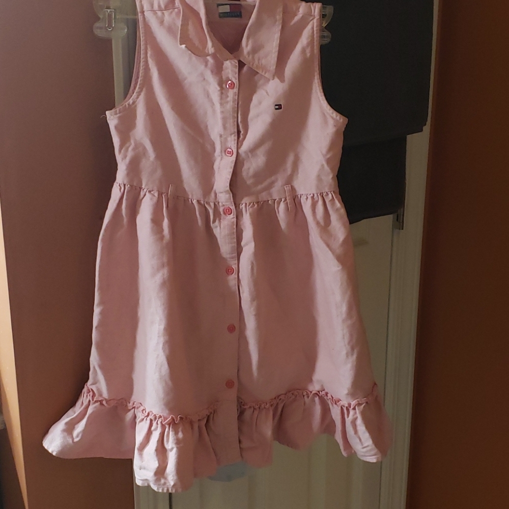 TOMMY HILFIGER GIRLS PINK DRESS 👚 SZ 6 - 8 YRS